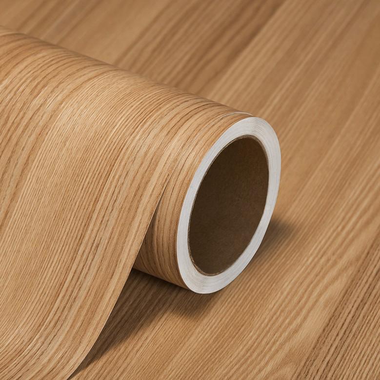 PVC Walnut Wood Grain Self-Adhesive Decorative Film - Waterproof & Moisture-Proof Wallpaper for Hotel Renovation