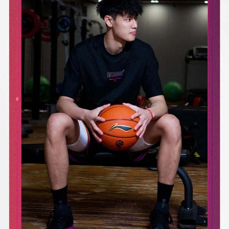 Li-Ning Wade Series Letter Print Drawstring Quick-Dry Cool Shorts Men Bottoms Black AAPT013-3