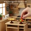 Miniature Fruit Tray Ornament 1/12 Dollhouse Simulation Cake Pastry Tray Dish Model Dollhouse Kitchen Scene Decor Accessories