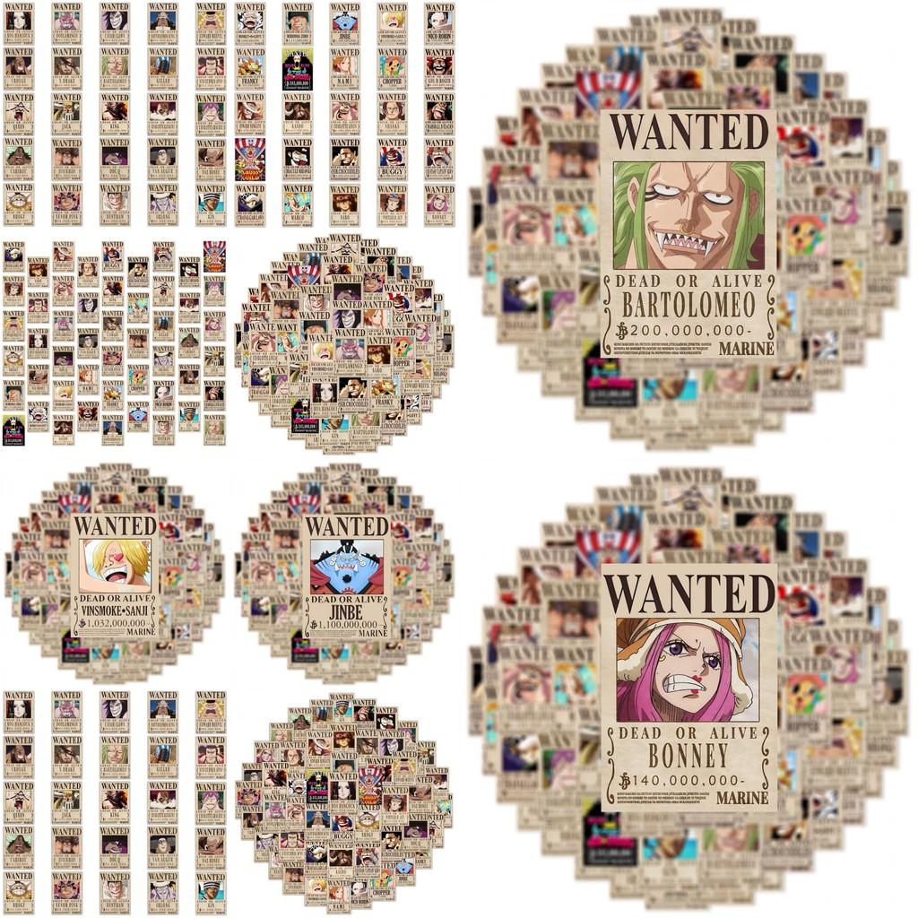 50 Pack One Piece Pirate Poster Stickers Colorful Graffiti Cartoon Decor For Fans