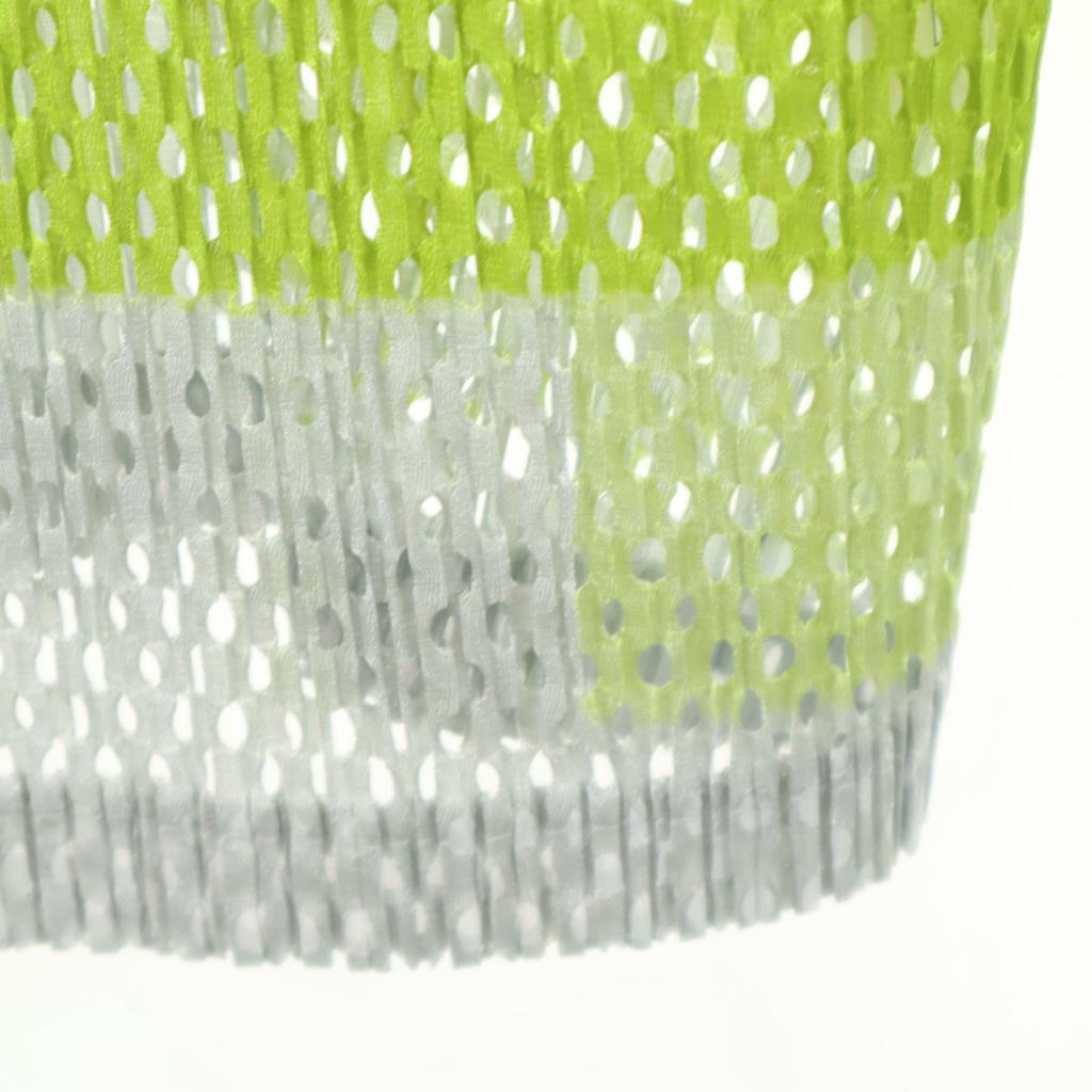 PLEATS PLEASE Made In Japan Long Sleeve Mesh Blouse 5 Yellow-green Women Used