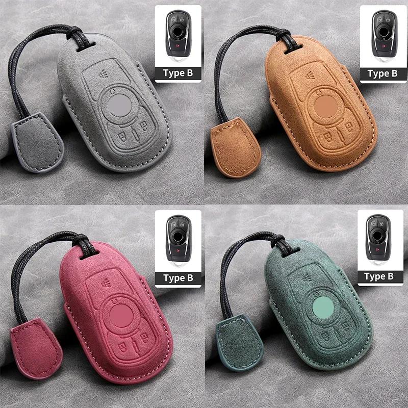 Leather Car Key Case Cover Holder Keychain Shell for Buick Verano Envision Avenir Lacrosse Regal Encore Excelle Enclave Anthem