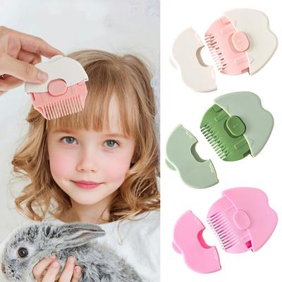 1/3Pcs Toddlers Hair Split End Trimmer Fruit Shape Boys Girls Mini Dual-sided Comb Rounded Edges Portable Gentle Hair Cutting Styling Tools
