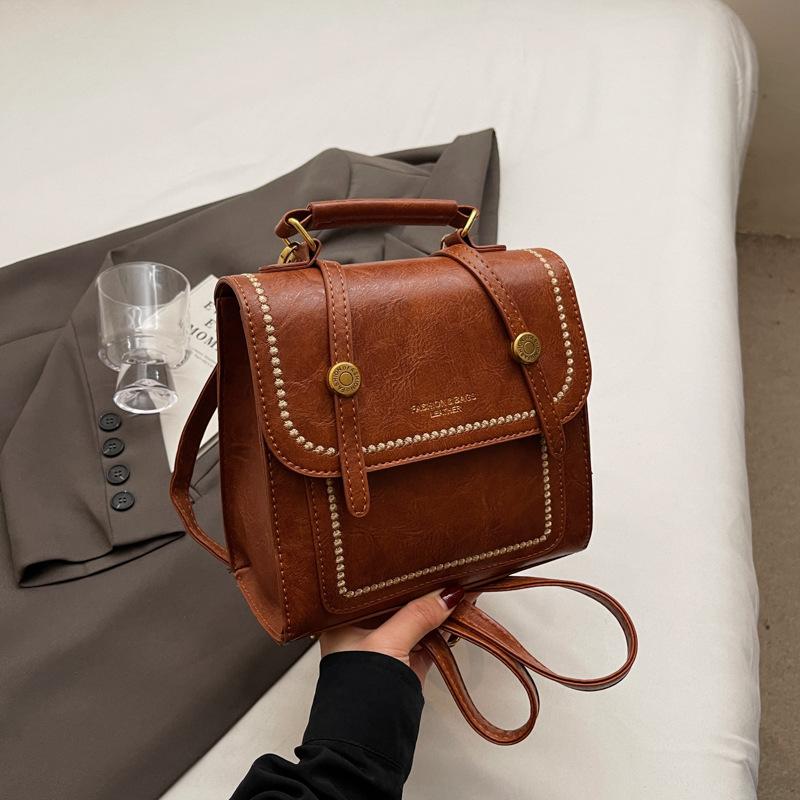 Niche Design Bag Women's New Versatile Backpack Retro Multi-functional Shoulder Messenger Small Backpack