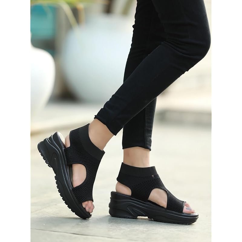 Shoetopia Women S Sandal 6 UK чёрный