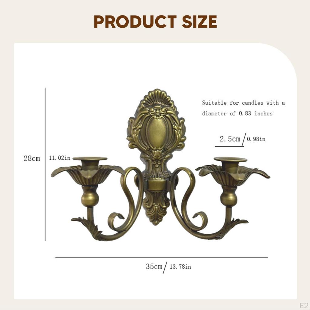 Wall Candle Sconces Candelabra Decorations Ornament Antique Holders Candlestick for Dining