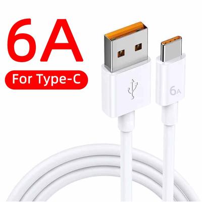 6a Fast Charging Usb Type-C Durable Charging Cable - Suitable For Samsung Huawei Android Phones Tablets With Usb A To Usb C Data