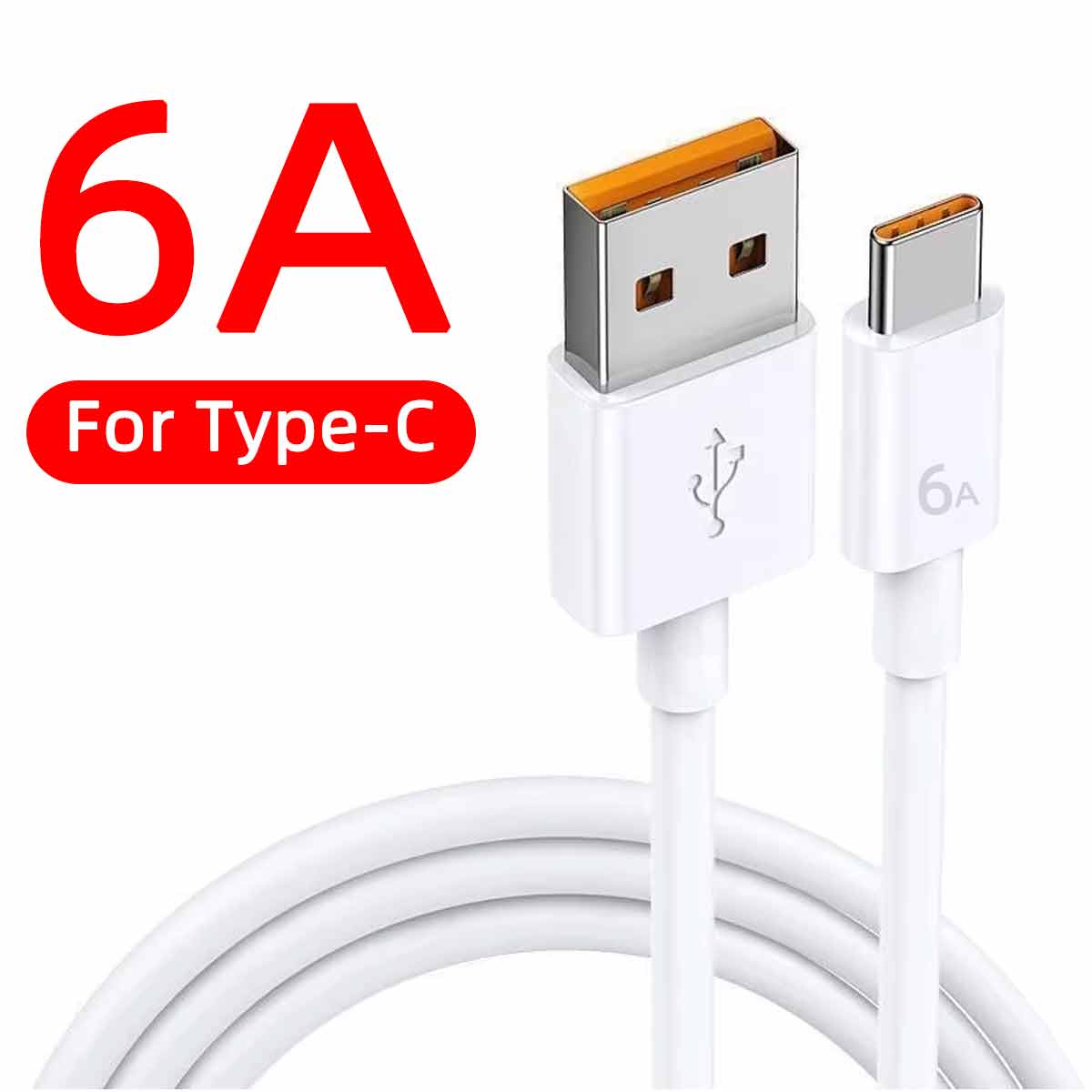 

1m/2m 6A Type-C Data Cable, Suitable For Mobile Phone Charging And File Transfer Usb Fast Charging Data Compatible With Samsung 1m
