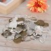 60pcs Metal Round Oval Pendant Base Tray Glass Domes Sheet Jewelry DIY Tool Accessory
