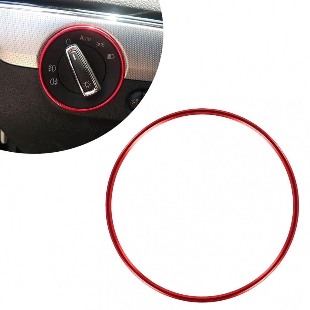 Car Headlight Switch Trim Decorative Frame Trim Ring Headlight Switch Sticker