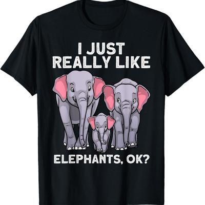 Cute Elephant For Men Women Kids Land Animal Elephant Lover T-Shirt