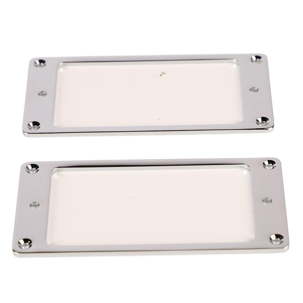 2Pcs Guitar Pickup Frame Metal Curved Bottom Delicate Smoothly Appearance Guitar Pickup Ring Replacement