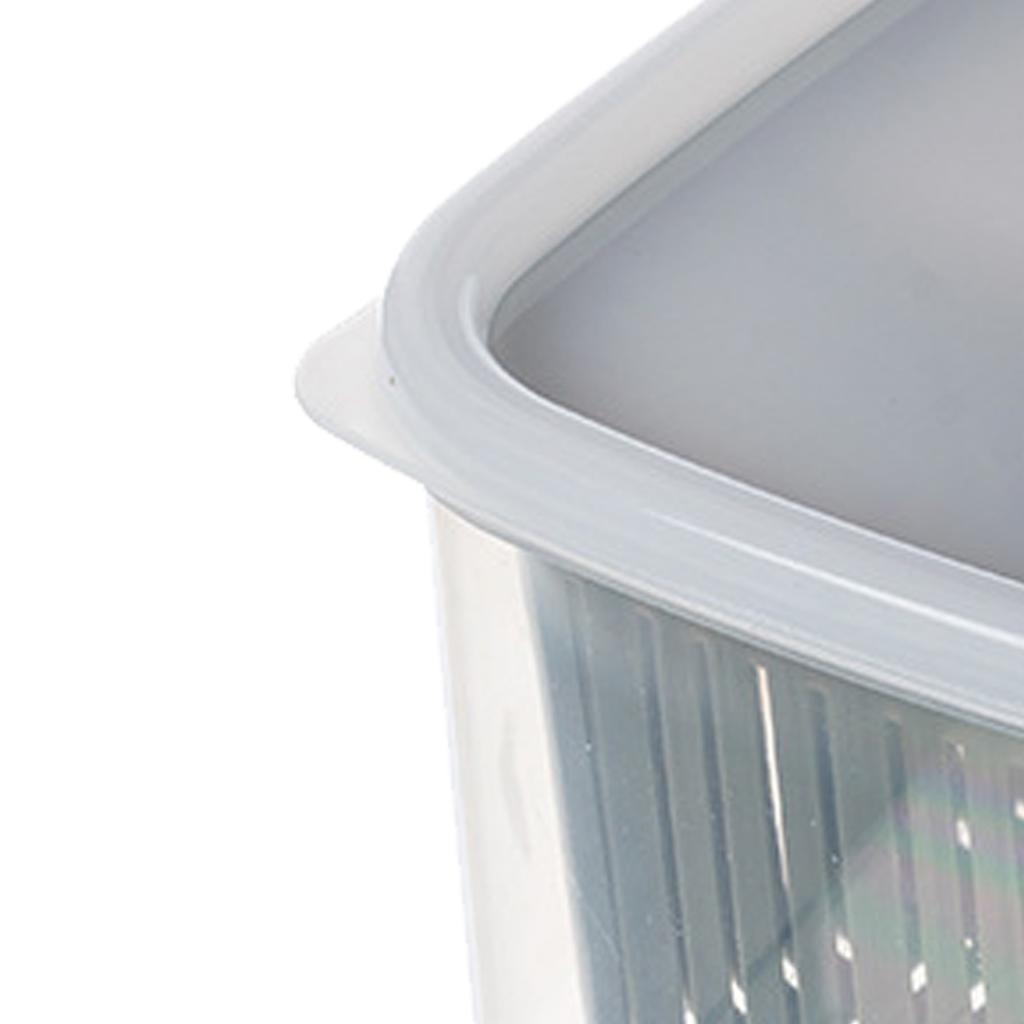 Kitchen Produce Vegetable Fruit Storage Container 2 Compartments Fridge Storage Organizer for Onion