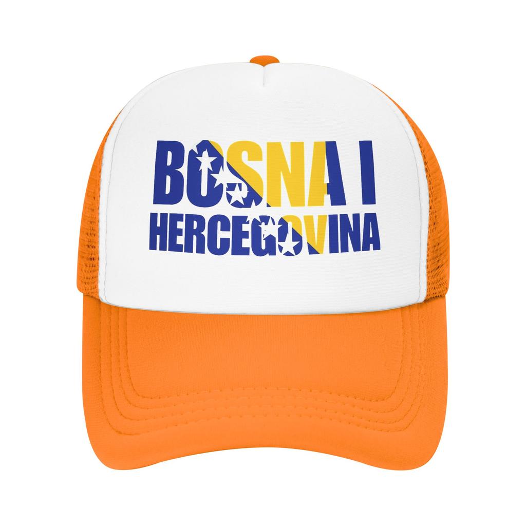 Bosnia and Herzegovina Flag Mesh Baseball Cap Unisex Women Fashion Sun Hats Hat Adjustable Summer Trucker Hat