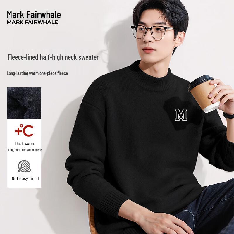 

Mark Fairwhale Men s Heavyweight Fleece-Lined Mock Neck Sweater L