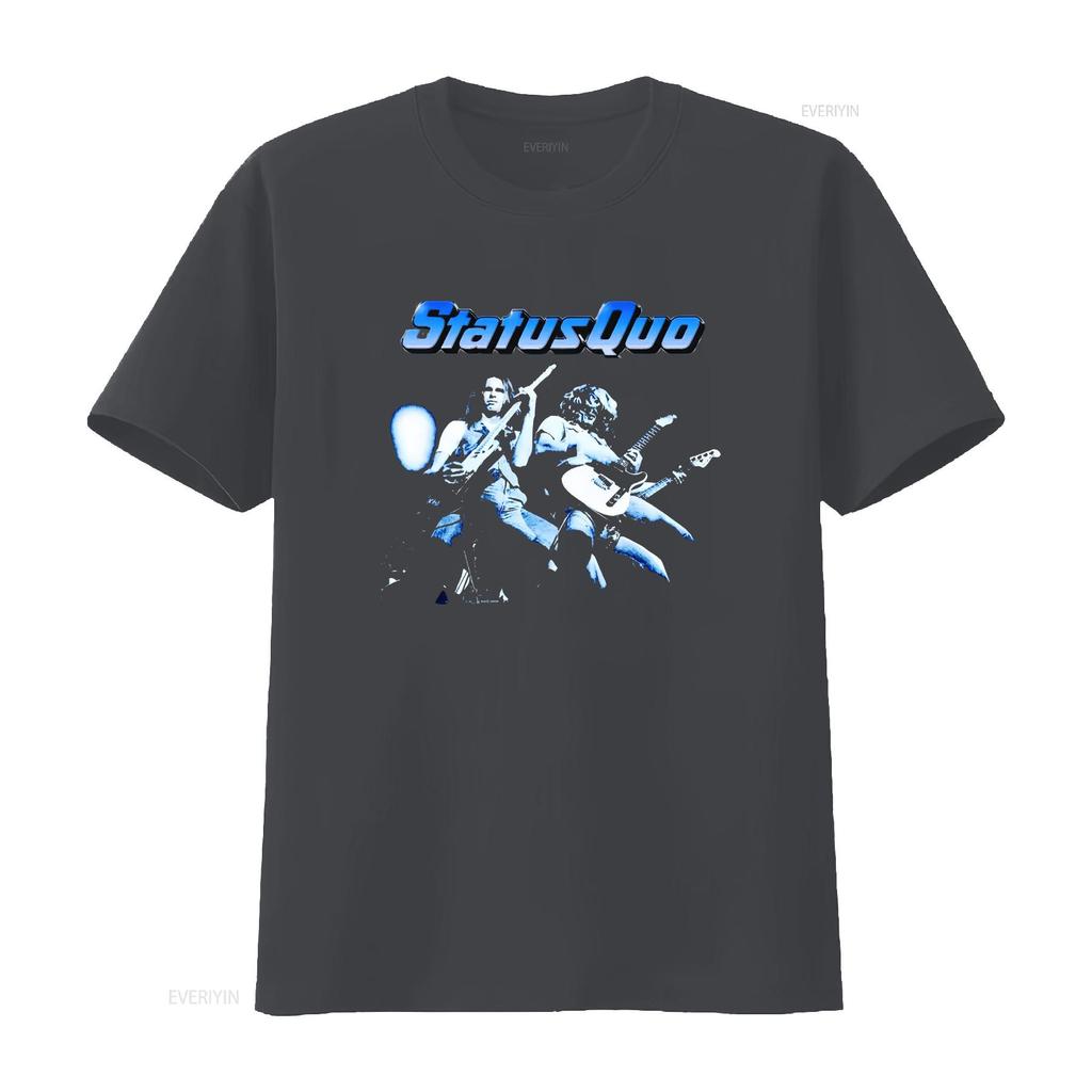 STATUS QUO If You Cant Stand The Heat Tour T Shirt Cotton Black S to 5XL HC1432 vintage Washed Versatile Breathable