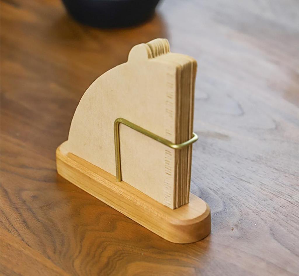 Sakulaya Coffee Filter Holder, Coffee Filter Stand, Coffee Paper Stand, Wooden Coffee Filter Case, Cherry Wood