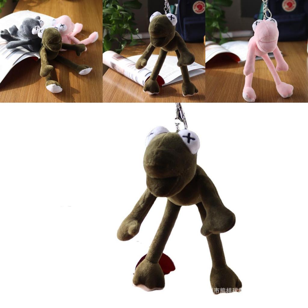 Plush Long Legged Frog Toy Keychain With Pp Cotton Filling For Kids And Collectors