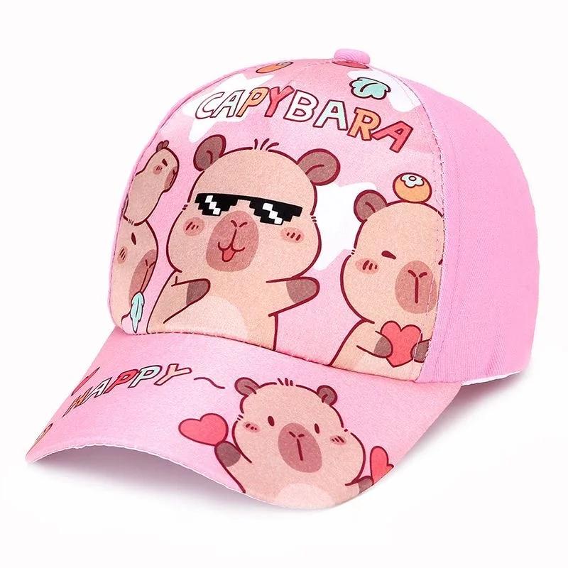 

Горячая Распродажа Детская Кепка с принтом в виде капибары для мальчиков и девочек, уличная Кепка с козырьком от солнца, Милая Кепка с капибарой, Милая Детская Бейсболка 50cm-54cm