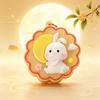 Creative Mooncake Little Rabbit Keychain 3D Cute Rabbit Keychain  Daily Use