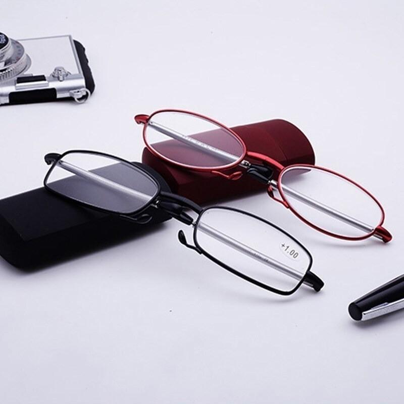 3PCS Foldable Reading Glasses with Free Box Telescopic Temple Eyewear Anti-Blue Light Eyeglasses for Men and Women