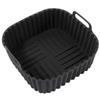 Reusable Silicone Air Fryer Liner Square 21cm Non-Stick Basket Mat for Healthy Cooking Easy Cleanup Oven Microwave Safe