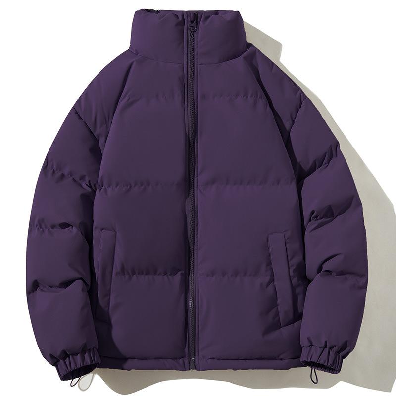 Down cotton-padded jacket men's thickened warm cotton-padded jacket for middle-aged and young people loose and versatile stand-up collar to