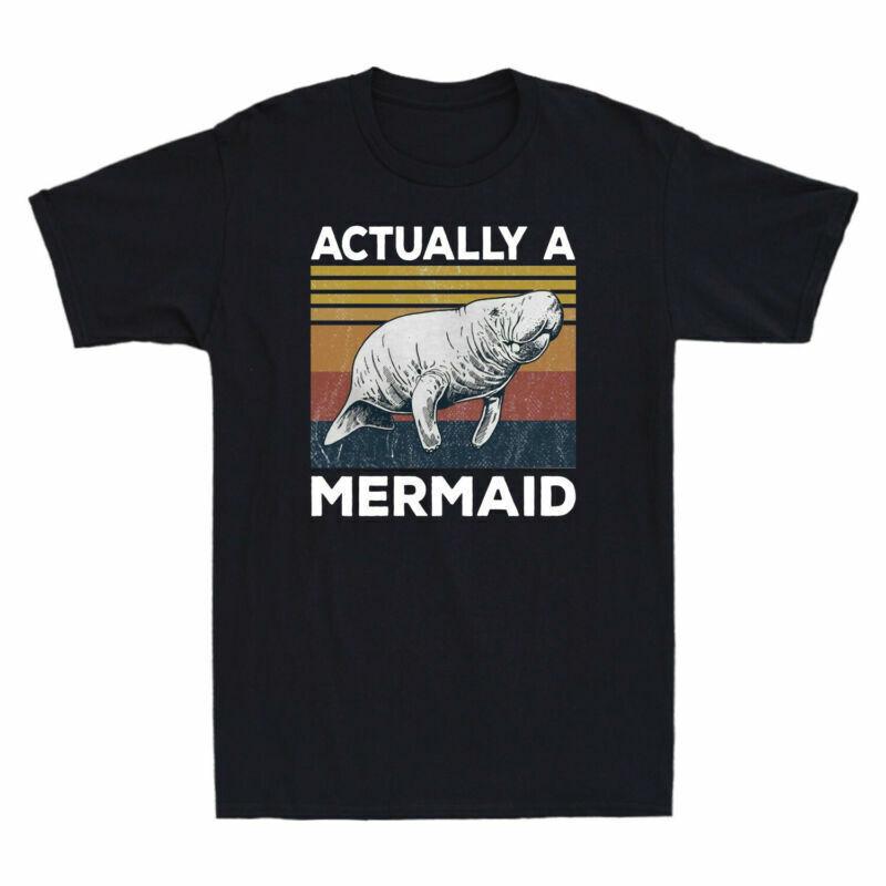 Graphic Unisexs Actually Vintage Mermaid Tshirt Animal A Cotton Gift Funny Tee S