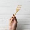 RIVERET Cutlery Fork, Medium, 19cm, Bamboo, Dishwasher Safe (White)