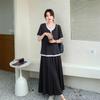Plus-size Women's Summer Casual Two-piece Short-sleeved T-shirt and Skirt Set - Versatile and Slimming