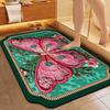 Embroidered Flower Diatom Mud Floor Mat Moisture Moisture-wicking Dirt Resistant Foot Mat Household Bathroom Wear Resistant Fast Drying Anti Slip