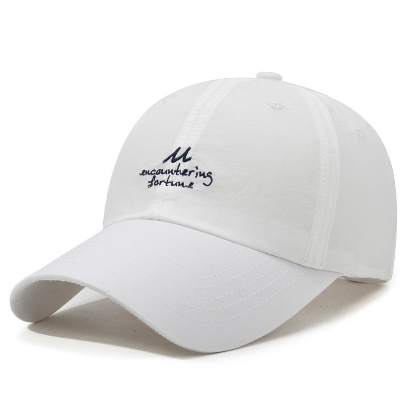 

Summer Quick-Drying Cap Women Outdoor Sunscreen Sun Visor Hats Running Sports Breathable Cap Embroidered Baseball Cap білий
