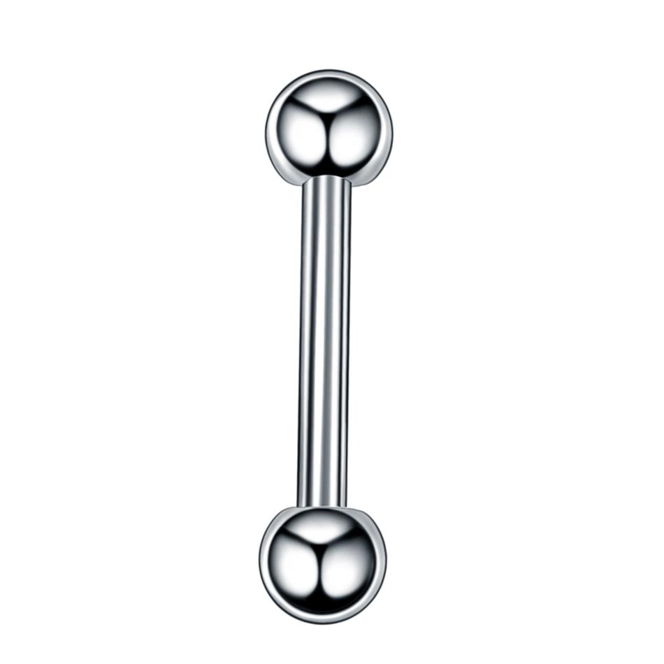 

1Pc G23 Titanium Industrial Barbell Ring Tongue Nipple Bar Piercing Ear Tragus Helix Ear Piercing Body Women Jewelry 4-38mm 1.2x4x3x3mm