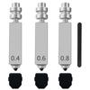 Hardened Steel Nozzle Kit For 3D Printer With Multiple Size 0.2Mm 0.4Mm 0.6Mm 0.8Mm Plated Metal Extruder Nozzles