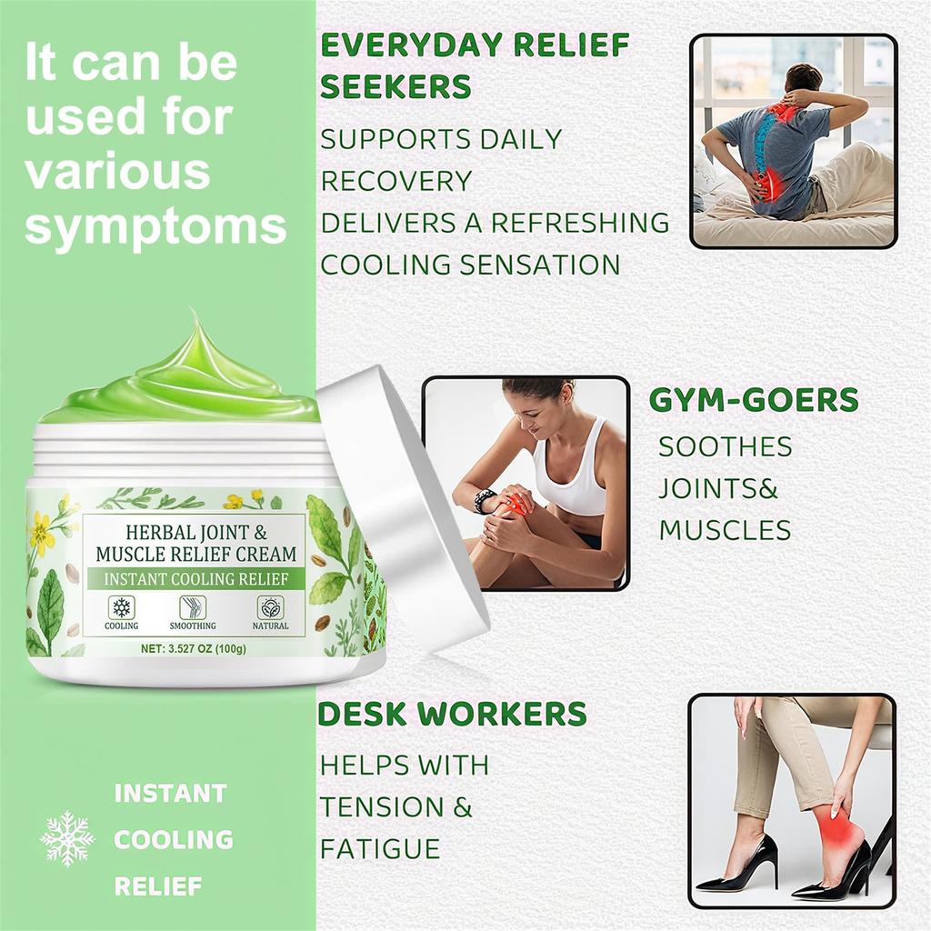 Herbal Joint And Muscle Massage Cream 100g, Plant Ingredients Cool And Soothe Joints And Muscles To Smooth The Skin