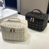 2024 New Women's Bag Knitted Style Makeup Bag Portable Portable Portable Makeup Bag Fashionable Large Storage Bag BX100