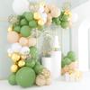 Avocado Green Theme Balloons Garland Green Skin White Gold Confetti Ballon Arch Kit Baby Shower Birthday Party Decoration Globos