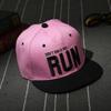 RUN Letter Embroidery Korean Style Flat Brim Baseball Cap – Unisex Spring/Summer Street Dance and Sun Protection Hat
