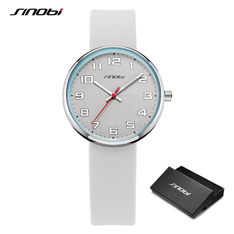 

SINOBI новый креативный дизайн женские спортивные часы модные женские кварцевые наручные часы водонепроницаемые женские подарки часы серый