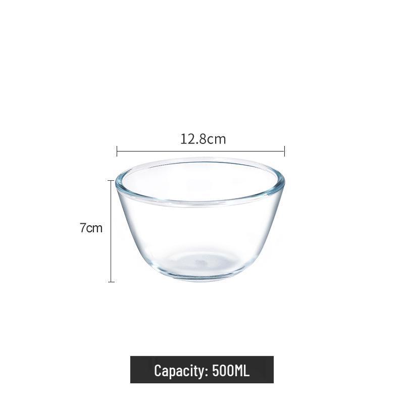 Large Heat-Resistant Glass Bowl for Fruit, Salad, Noodles, Soup, and Dough