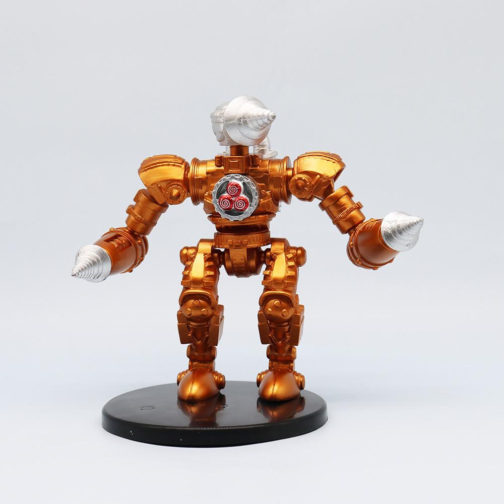 

Jointed Yellow Gold Drill Head Man Pvc Collectible Figurine Articulated Transformable 12cm/4.72in