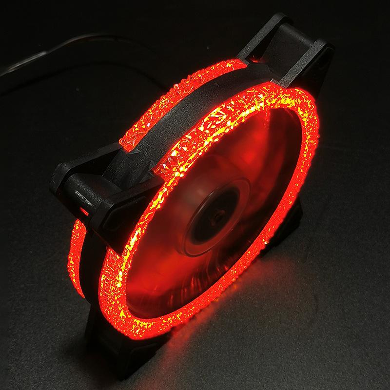 120mm PC Case Fan Cooler Adjustable De-vibration Rubber Led Computer Cooling Fan 12V Mute Ventilador PC Computer Cool Fan