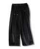 TRILLION Velvet Inverted Tuck Wide Pants [Black]