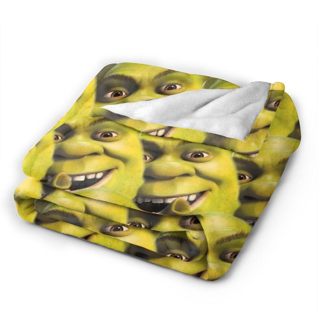 Funny  S-Shreks Pattern Blanket Cover  Plush Throw Blanket Summer Air Conditioning Decoration Ultra-Soft Warm Bedsprea,