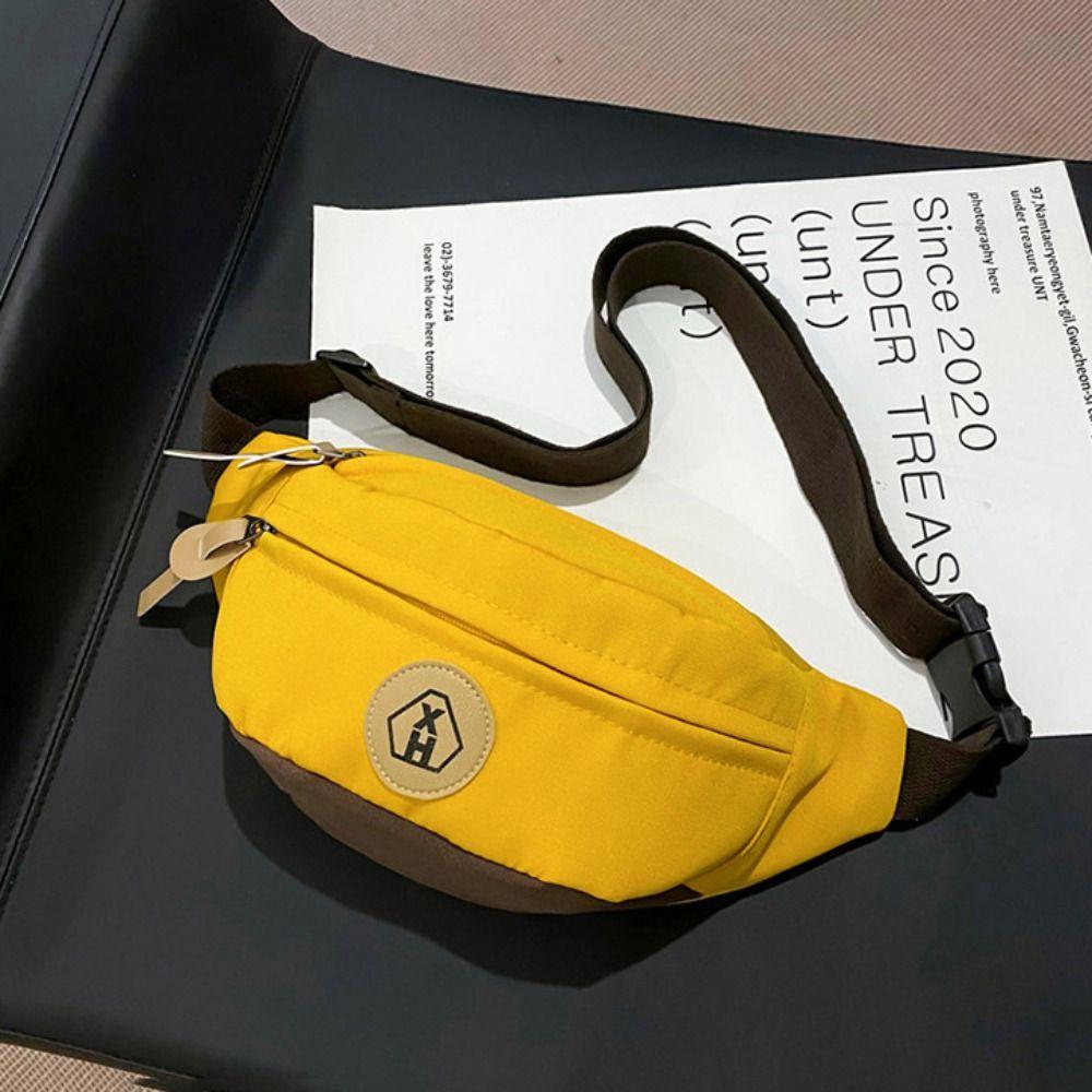 Nylon Canvas Chest Bag Harajuku Waist Bag Simple Canvas Crossbody Bag  Student