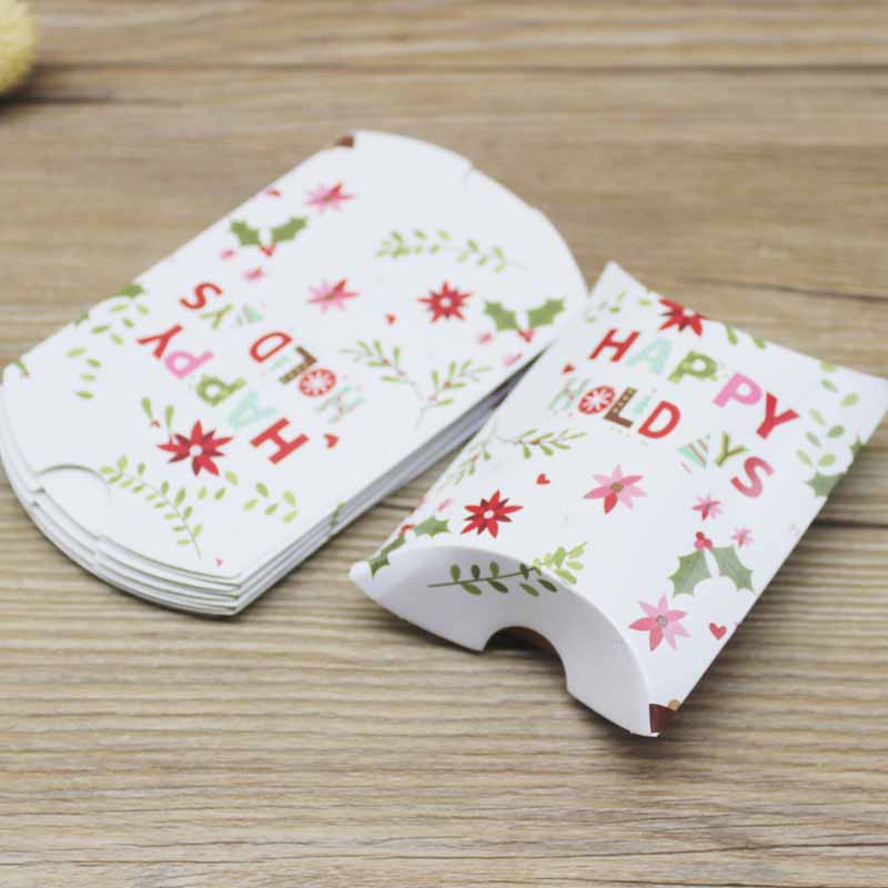 10pc9x7x2.5cm kraft Paper Box Pillow Shape Candy Box Wedding Favor Gift Boxes For Home Baby Shower Kids Birthday Party Supplies