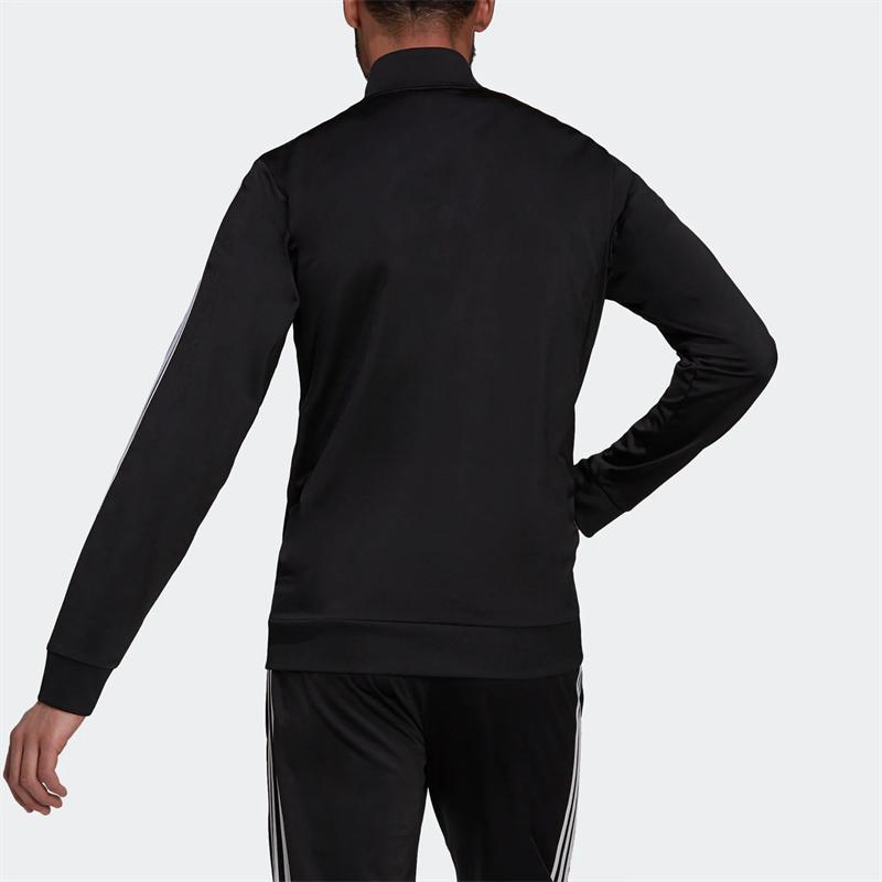 adidas Essentials Warm-Up 3-Stripes Track Jacket Black Men's Jacket H46066