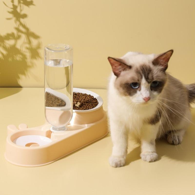 Pet Food Feeders and Waterer Detachable Cats Water Fountain Bowl Food Container Automatic Bowl Supply
