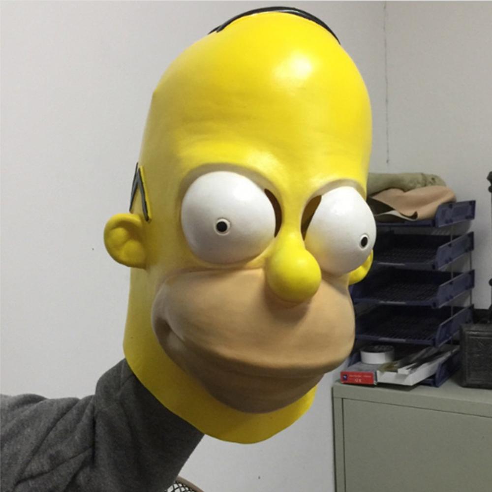 Simpsons Latexmaske für Cosplay Latex Maskenball Halloween Party Requisite
