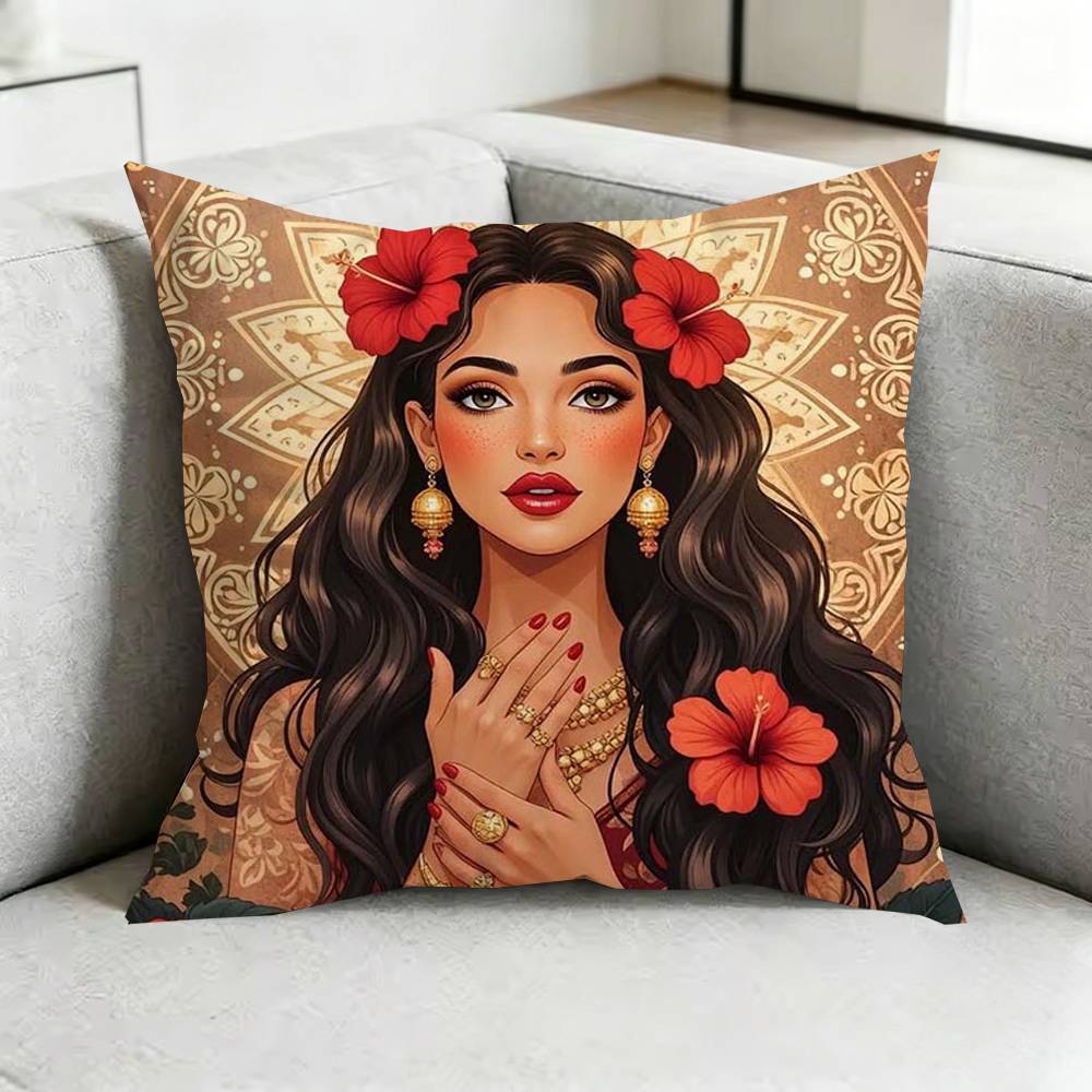 ART AlphonseE MMucha Pillow Case Square DoubleSided Sofa Cushion Cover Bedroom Bedside Pillow Gift